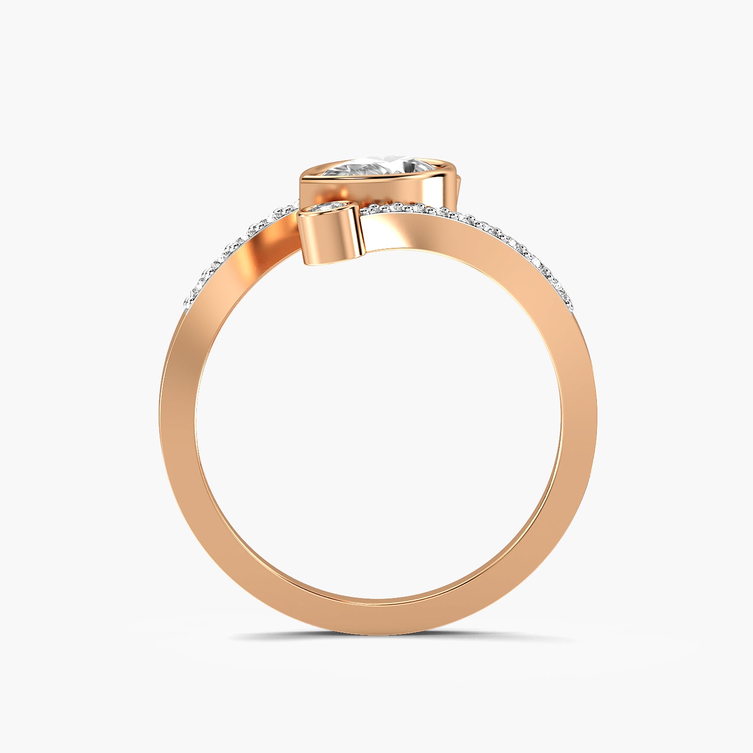 Aria Pear Halo Ring