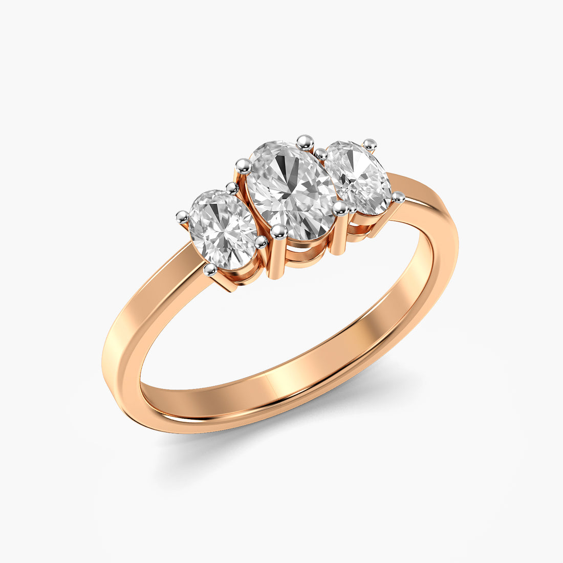 Trinity Oval Lab-Grown Diamond Ring