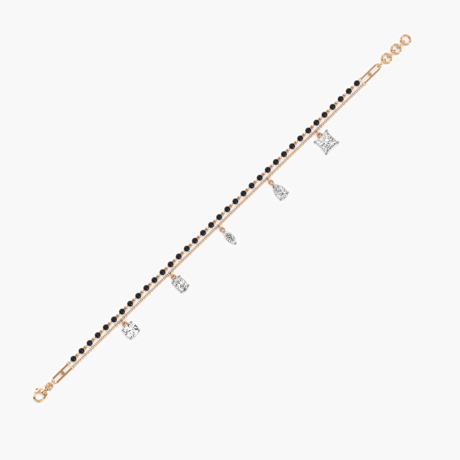 Mixed Cut Slider Bracelet