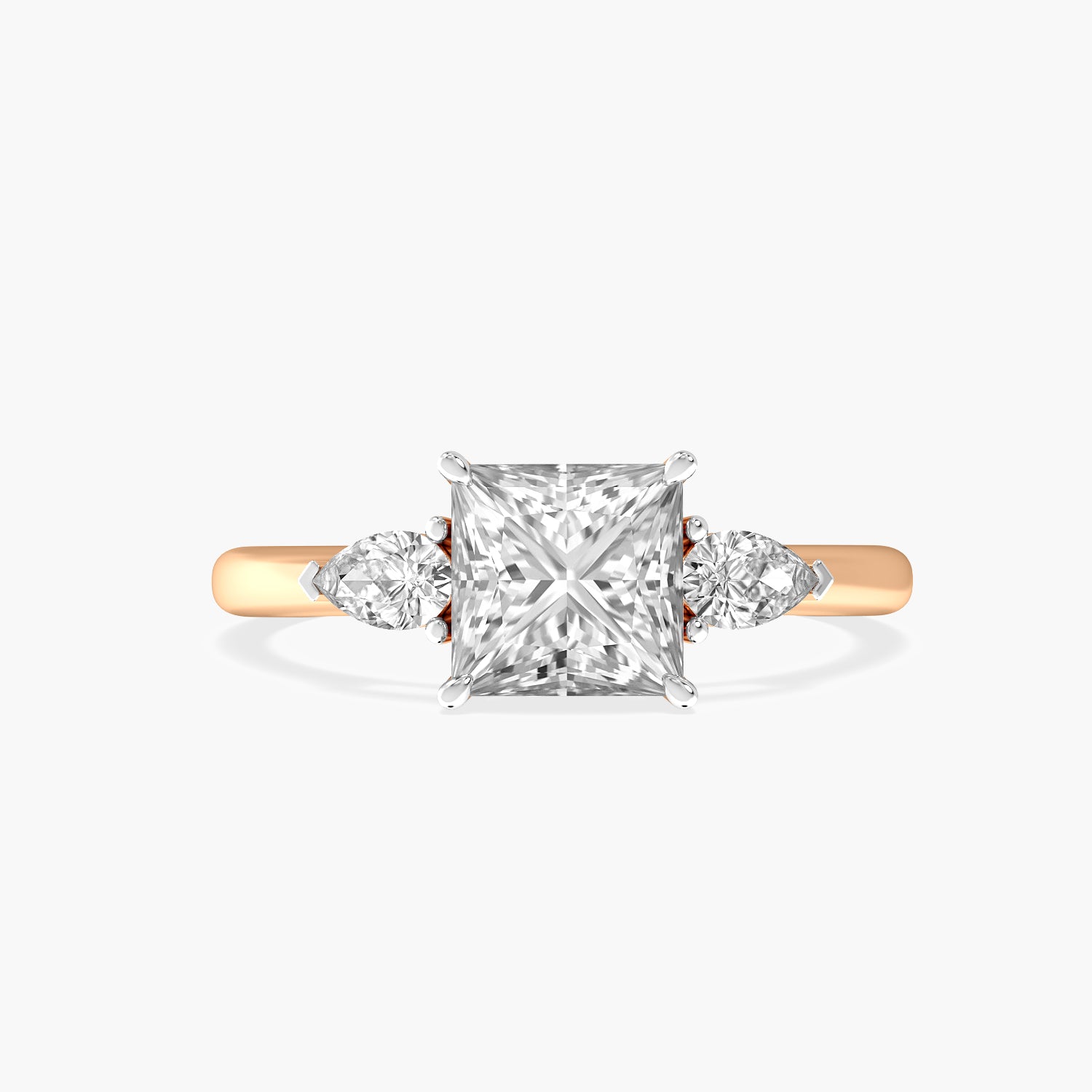 Princess Three Stone Lab Grown Diamond Ring