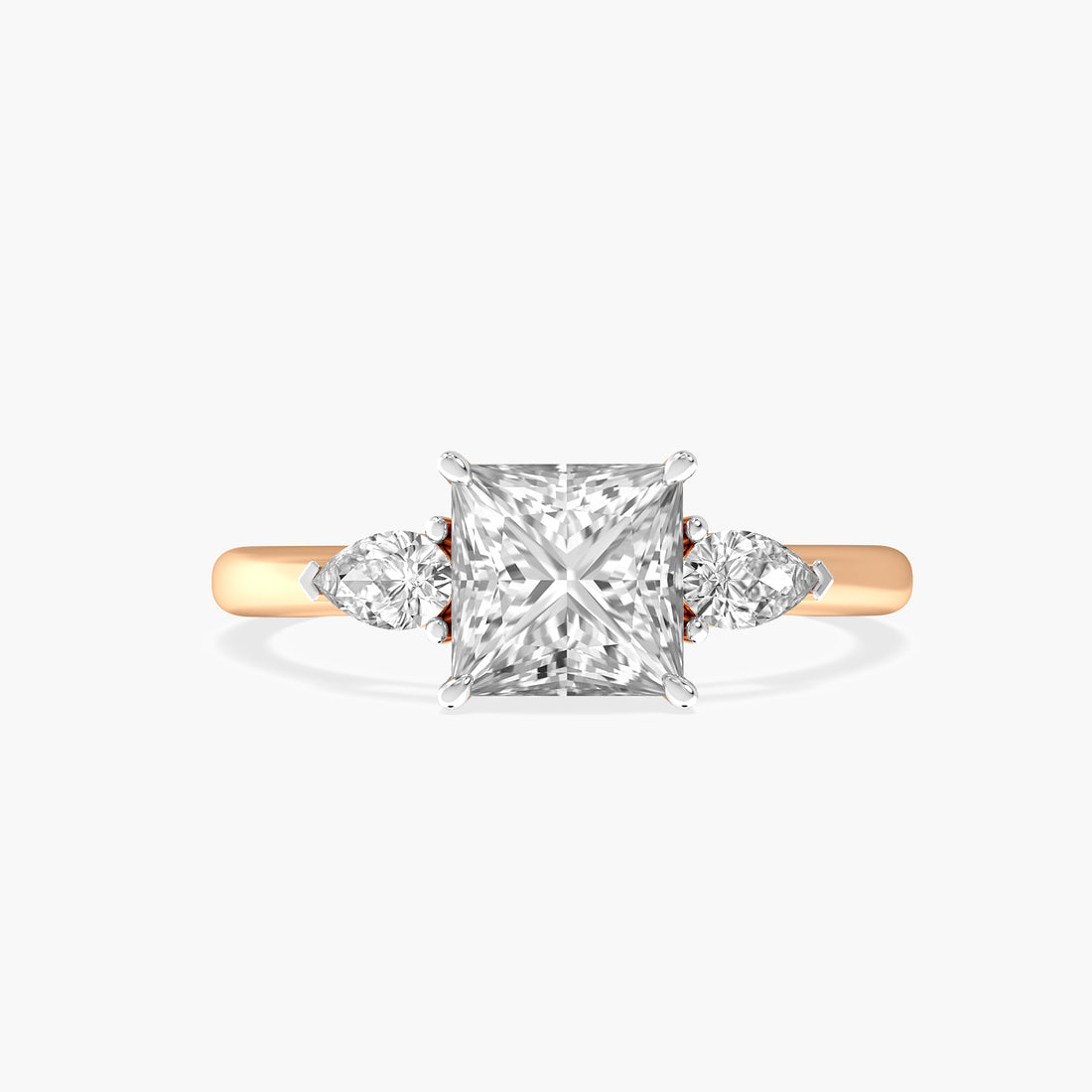 Princess Three Stone Lab Grown Diamond Ring