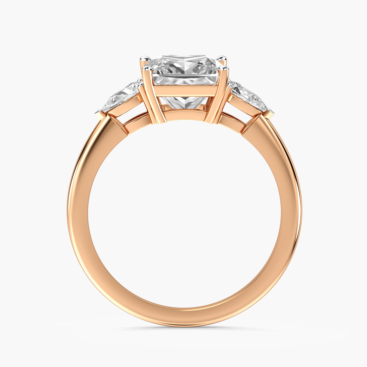 Princess Three Stone Lab Grown Diamond Ring
