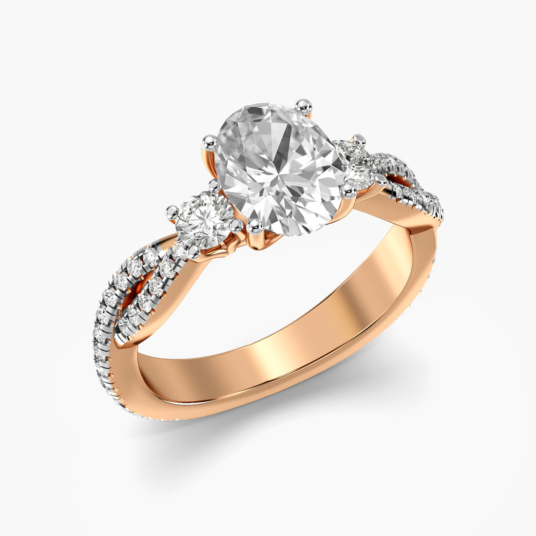 Elaris Oval Twist Diamond Ring