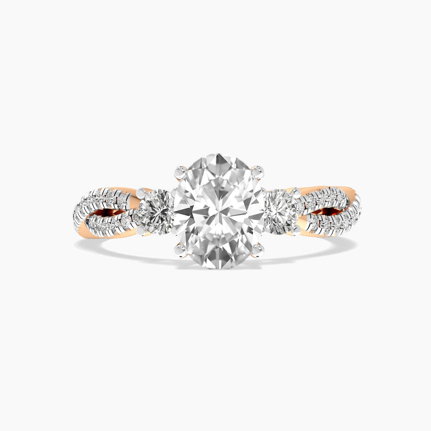 Elaris Oval Twist Diamond Ring