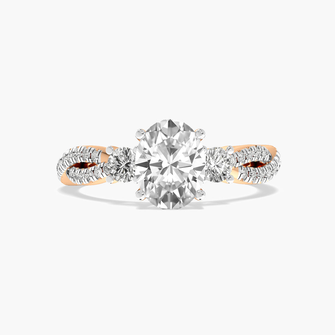 Elaris Oval Twist Diamond Ring