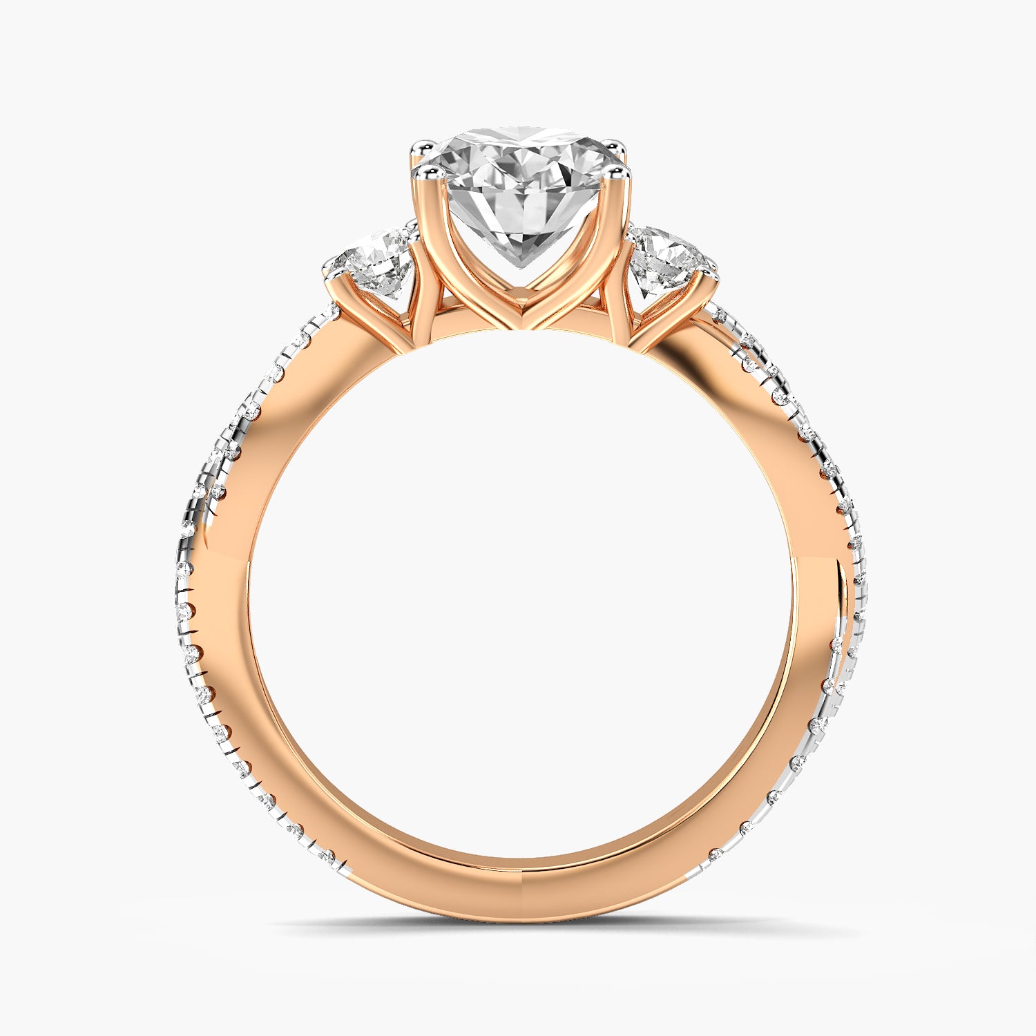 Elaris Oval Twist Diamond Ring