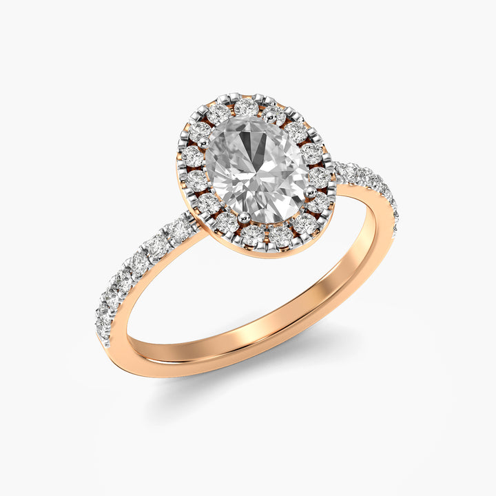 Aurelle Oval Halo Ring