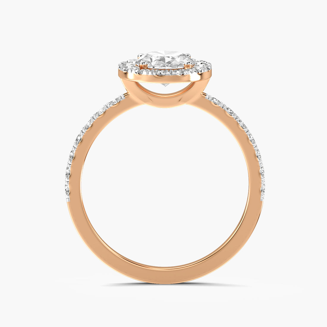 Aurelle Oval Halo Ring