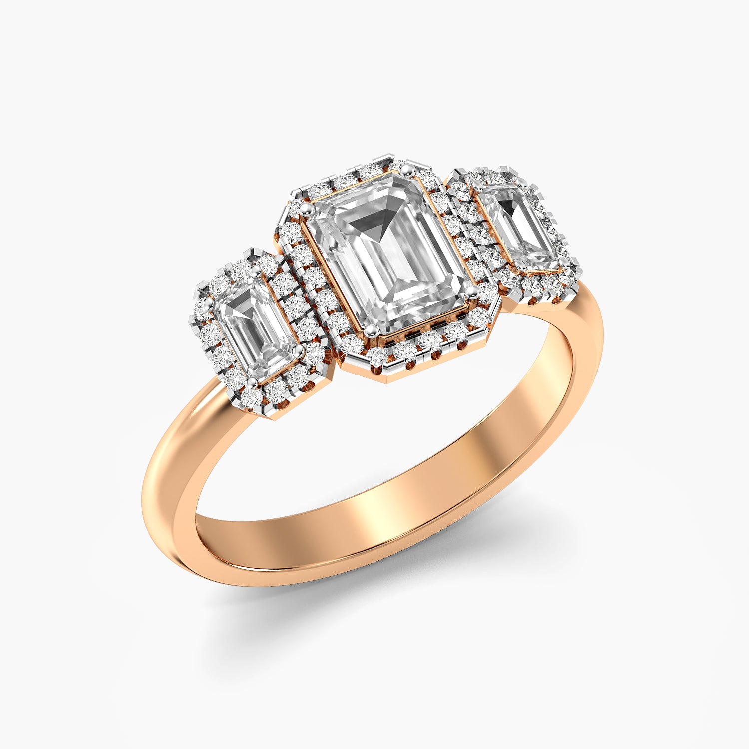 Aurielle Emerald Halo Ring