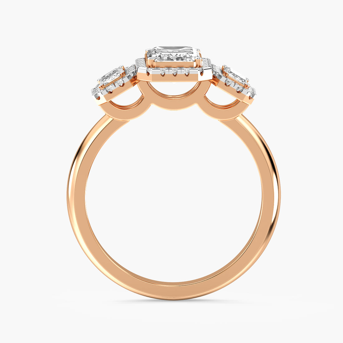 Aurielle Emerald Halo Ring
