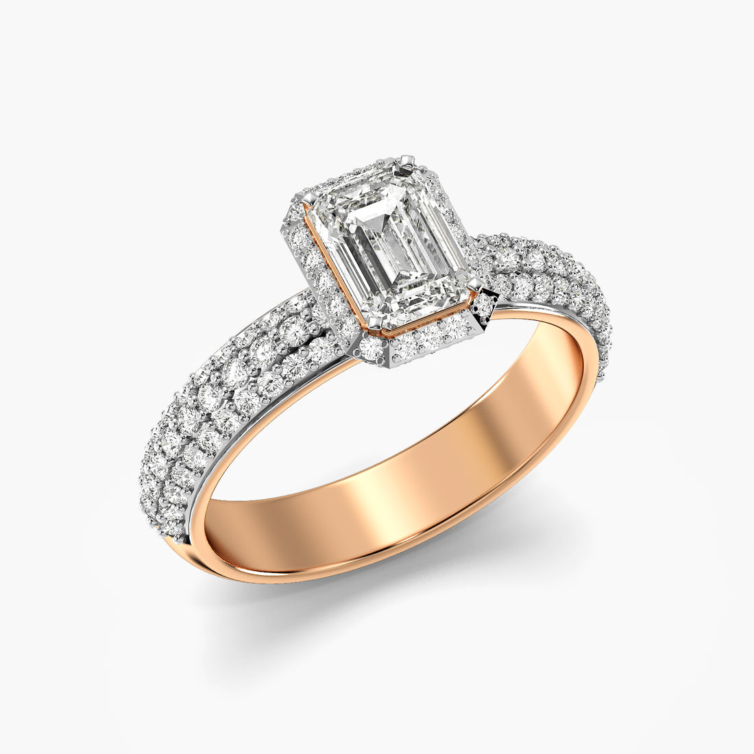 Aurielle Emerald Halo Ring