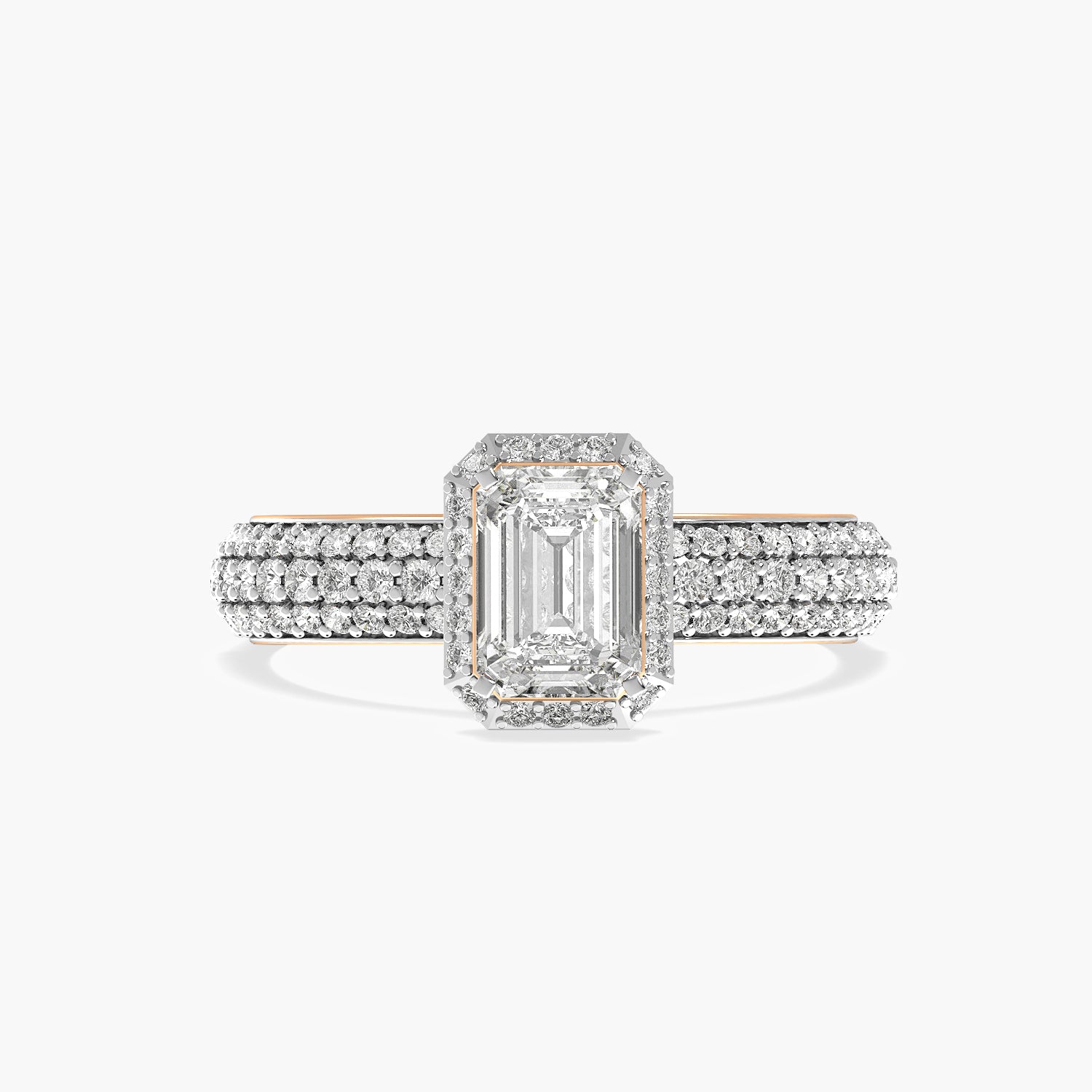 Aurielle Emerald Halo Ring