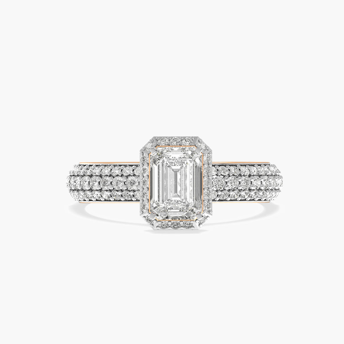 Aurielle Emerald Halo Ring