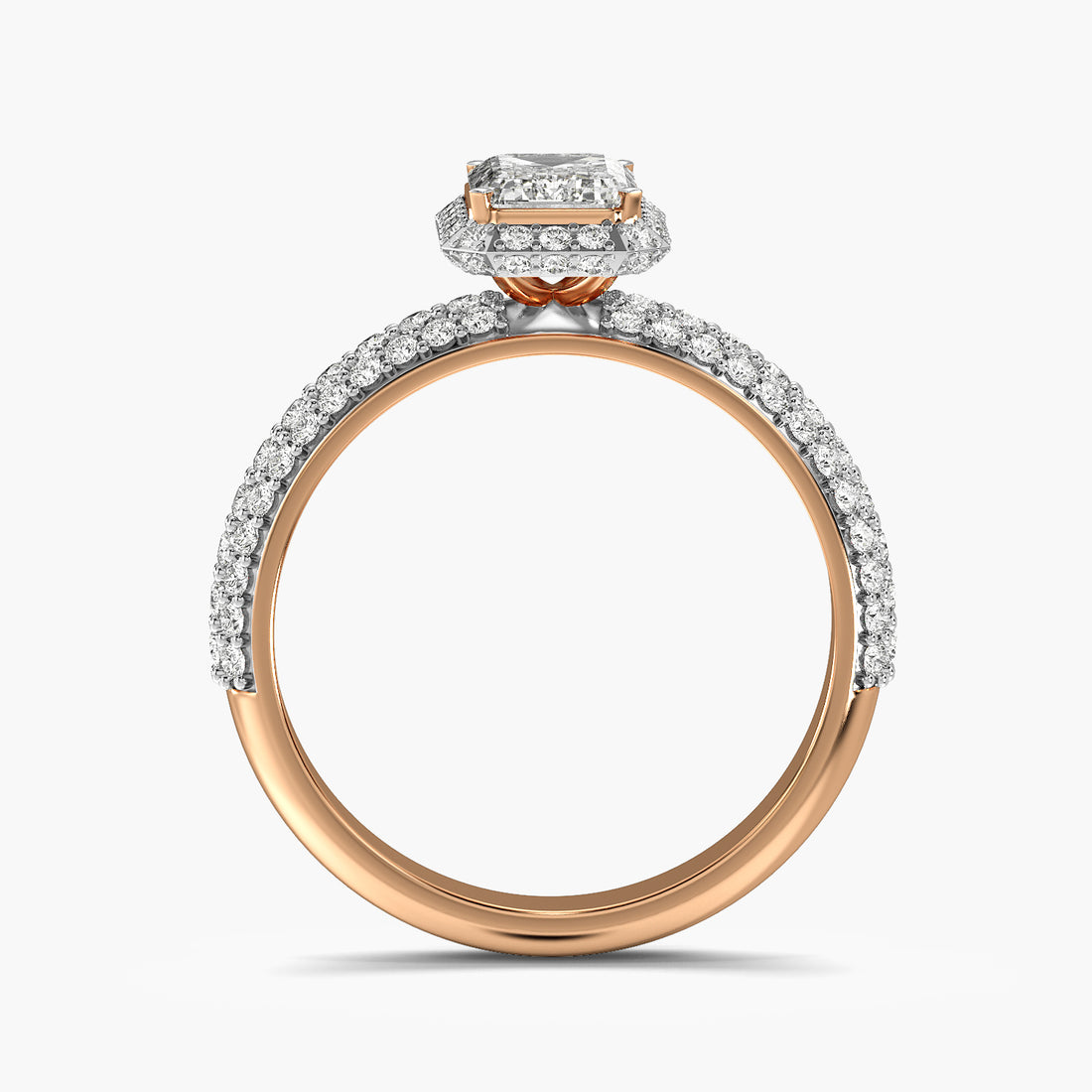 Aurielle Emerald Halo Ring