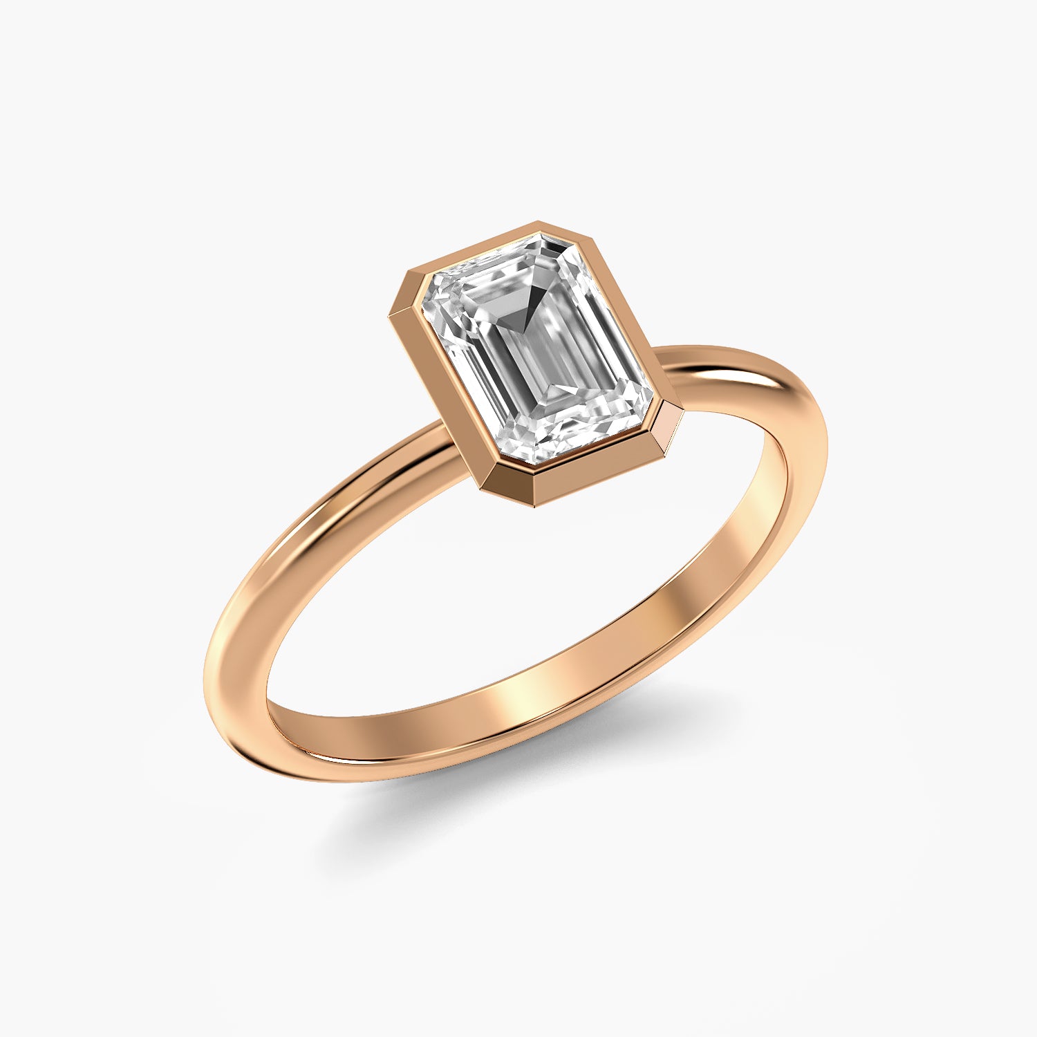 Liora Emerald Bezel Solitaire