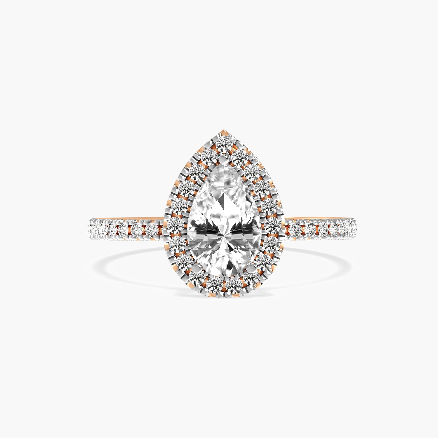 Aurelle Pear Halo Ring
