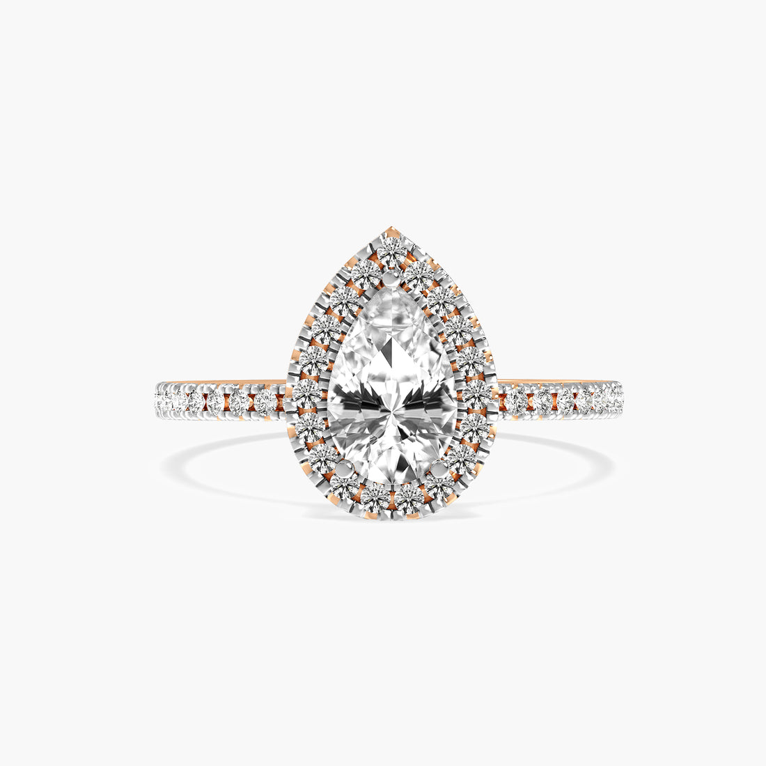 Aurelle Pear Halo Ring