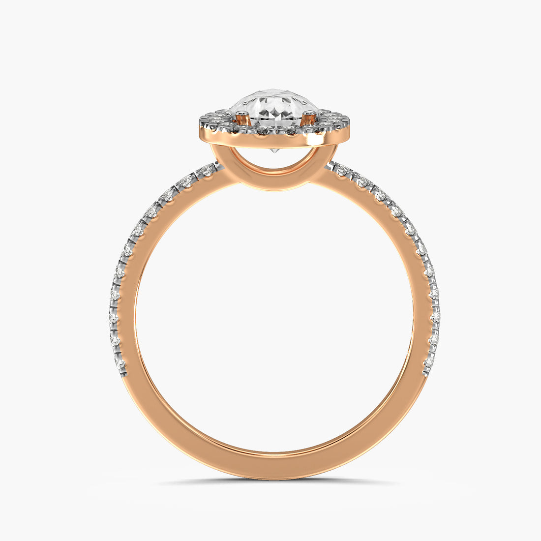 Aurelle Pear Halo Ring