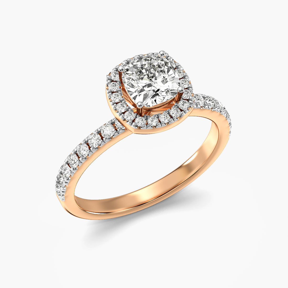Celeste Cushion Halo Ring