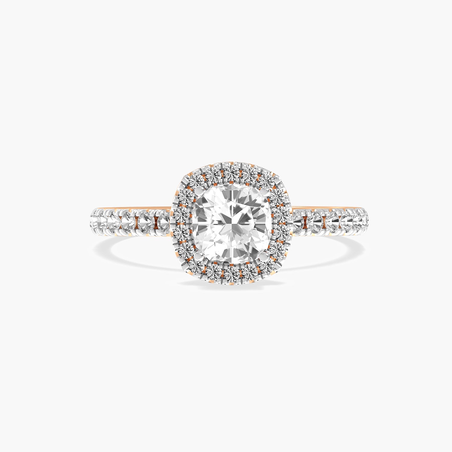Celeste Cushion Halo Ring