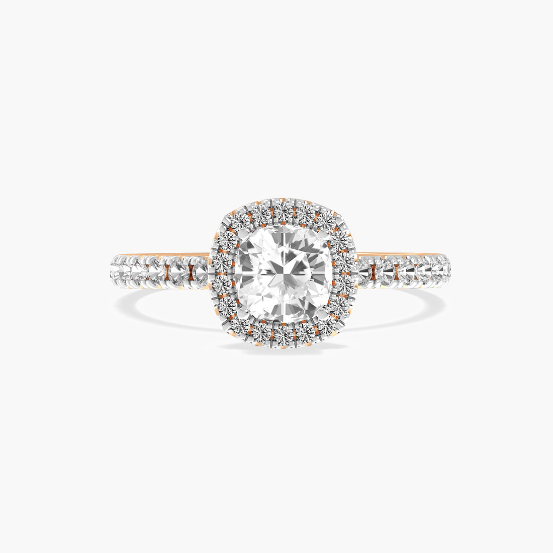 Celeste Cushion Halo Ring