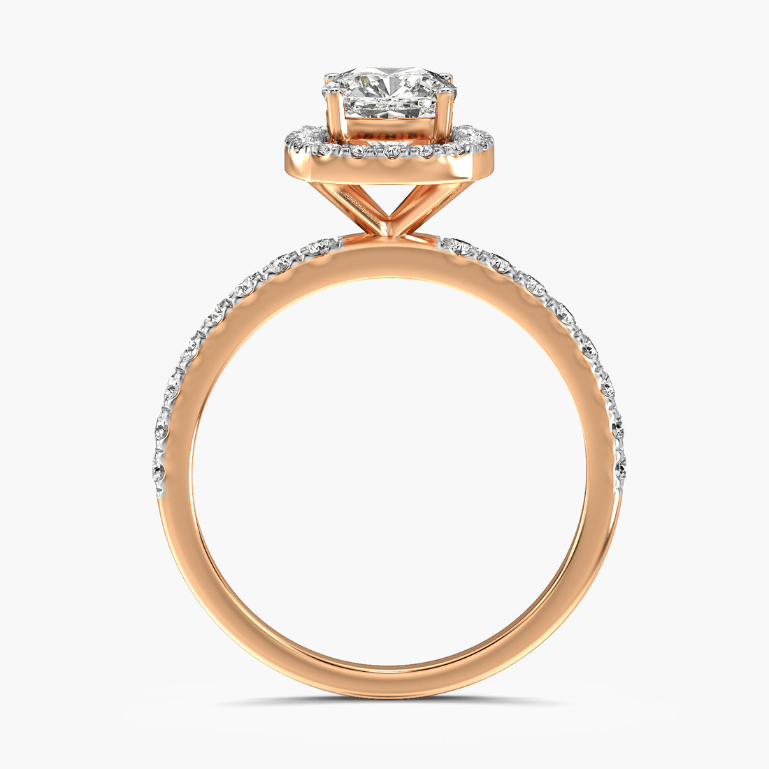 Celeste Cushion Halo Ring
