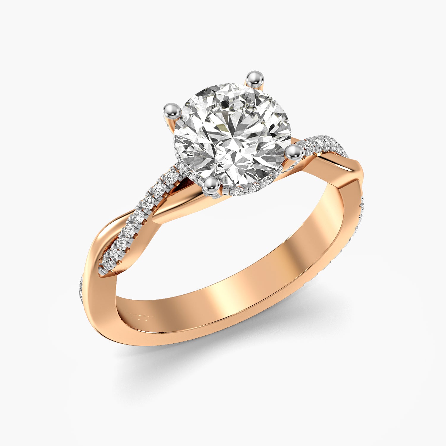 Round Twist Lab Grown Diamond Ring
