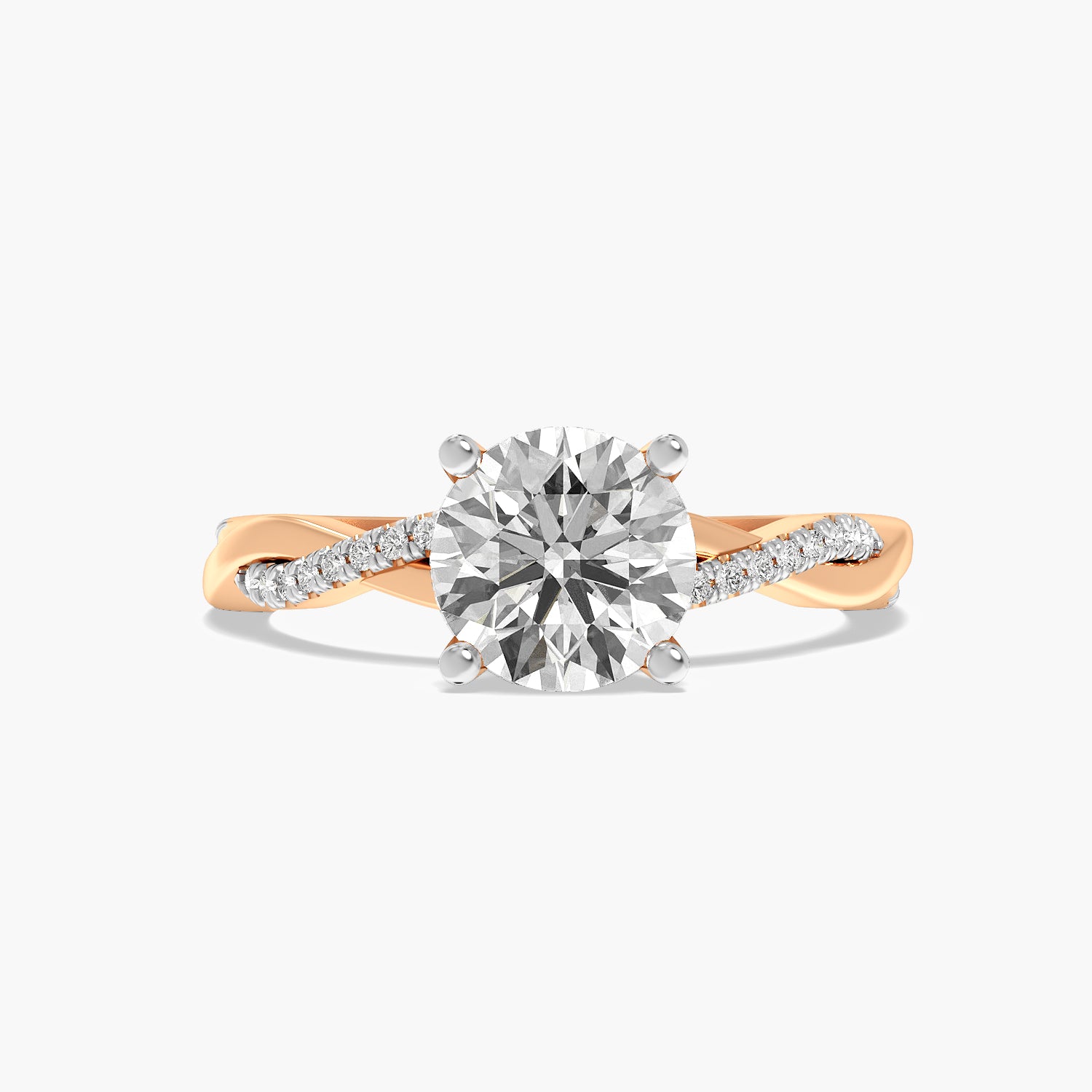 Round Twist Lab Grown Diamond Ring