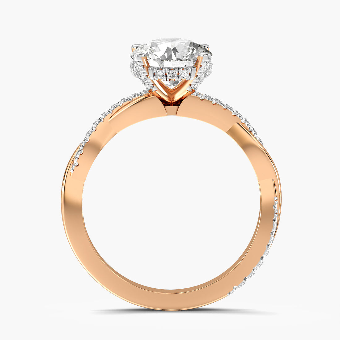 Round Twist Lab Grown Diamond Ring