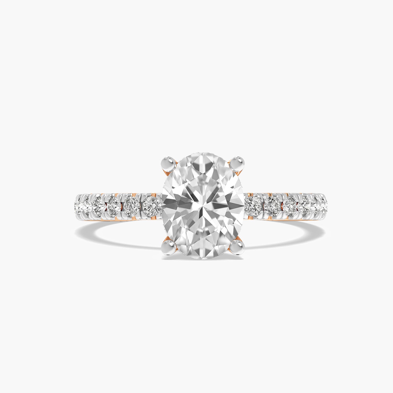 Oval Pavé Lab Grown Diamond Ring