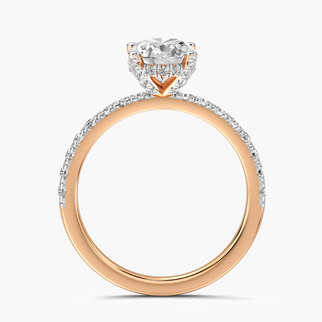 Oval Pavé Lab Grown Diamond Ring