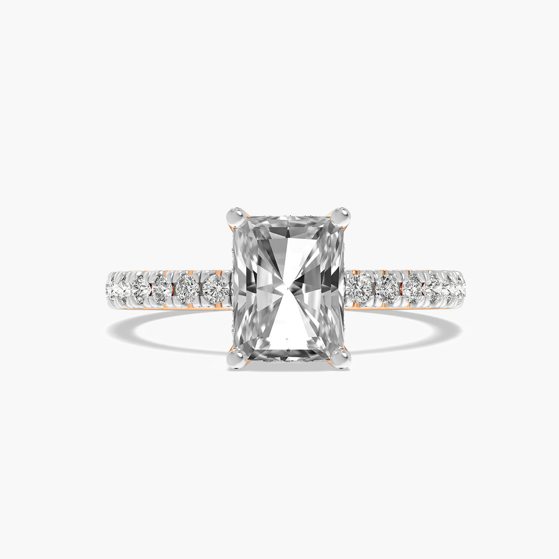 Radiant Pavé Lab Grown Diamond Ring