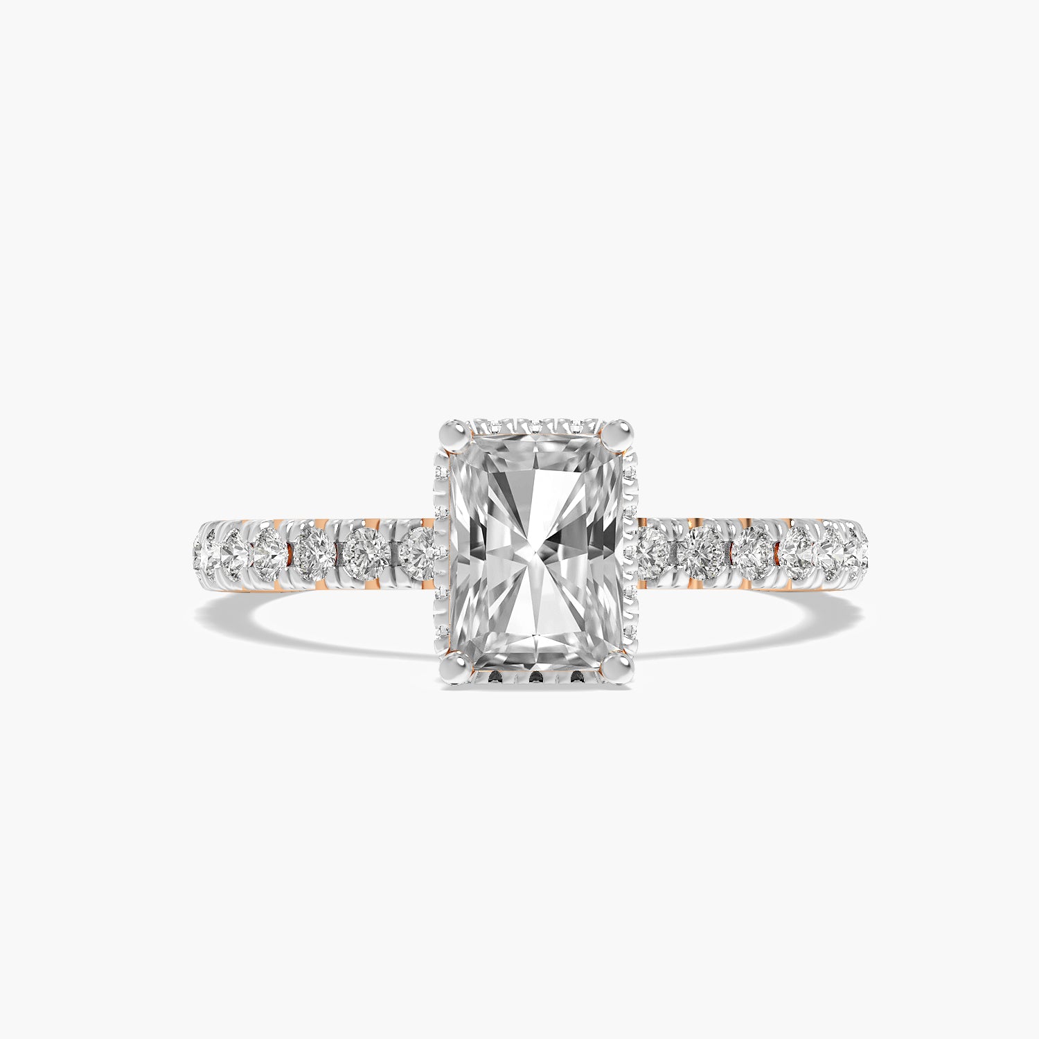 Radiant Pavé Lab Grown Diamond Ring