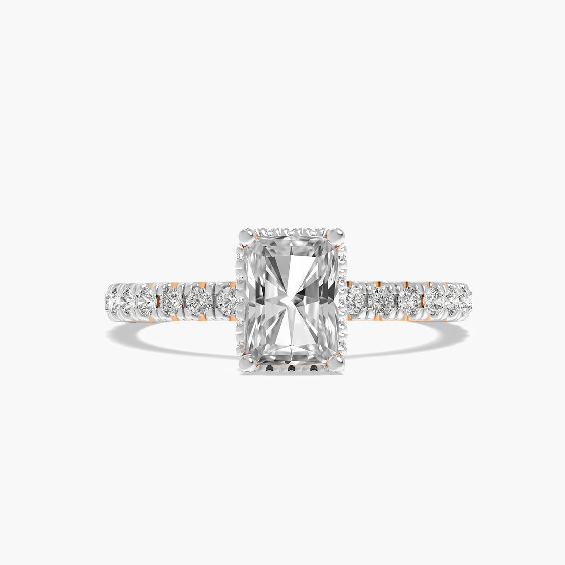 Radiant Pavé Lab Grown Diamond Ring