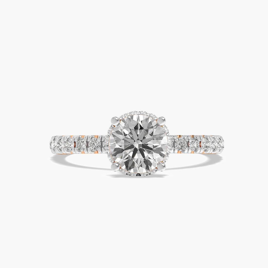 Round Pavé Lab Grown Diamond Ring