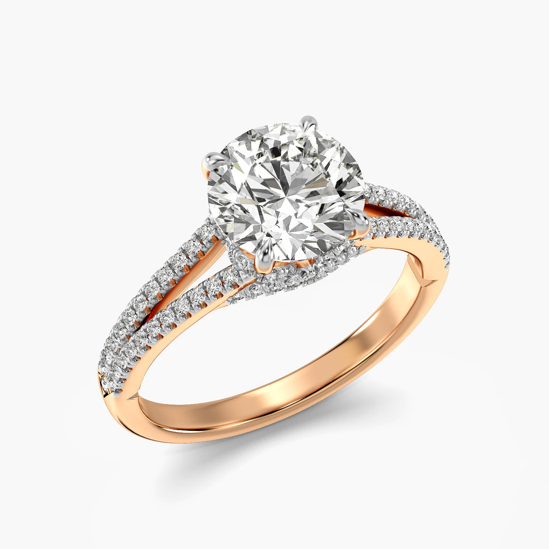 Aurora Round Lab Grown Diamond Ring