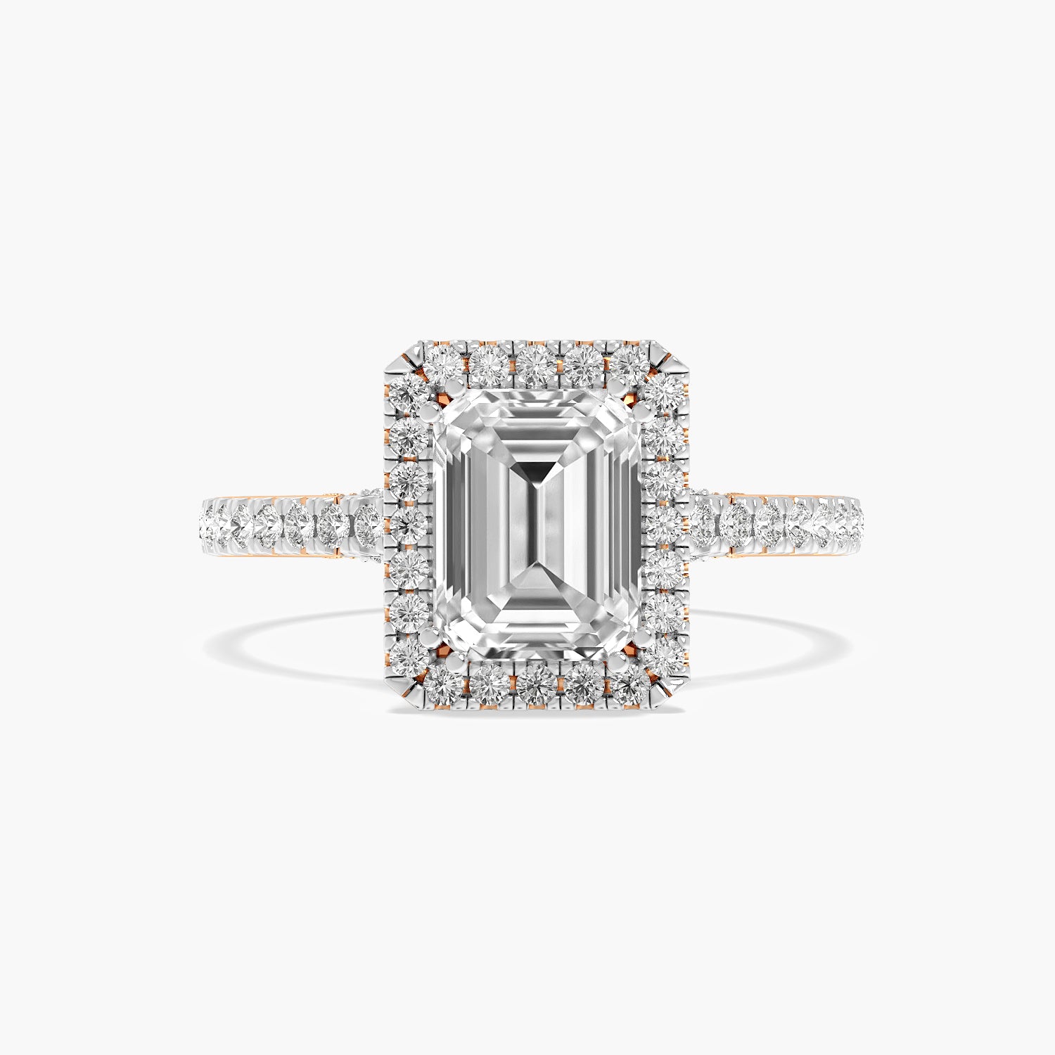 Astra Emerald Halo Lab Grown Diamond Ring