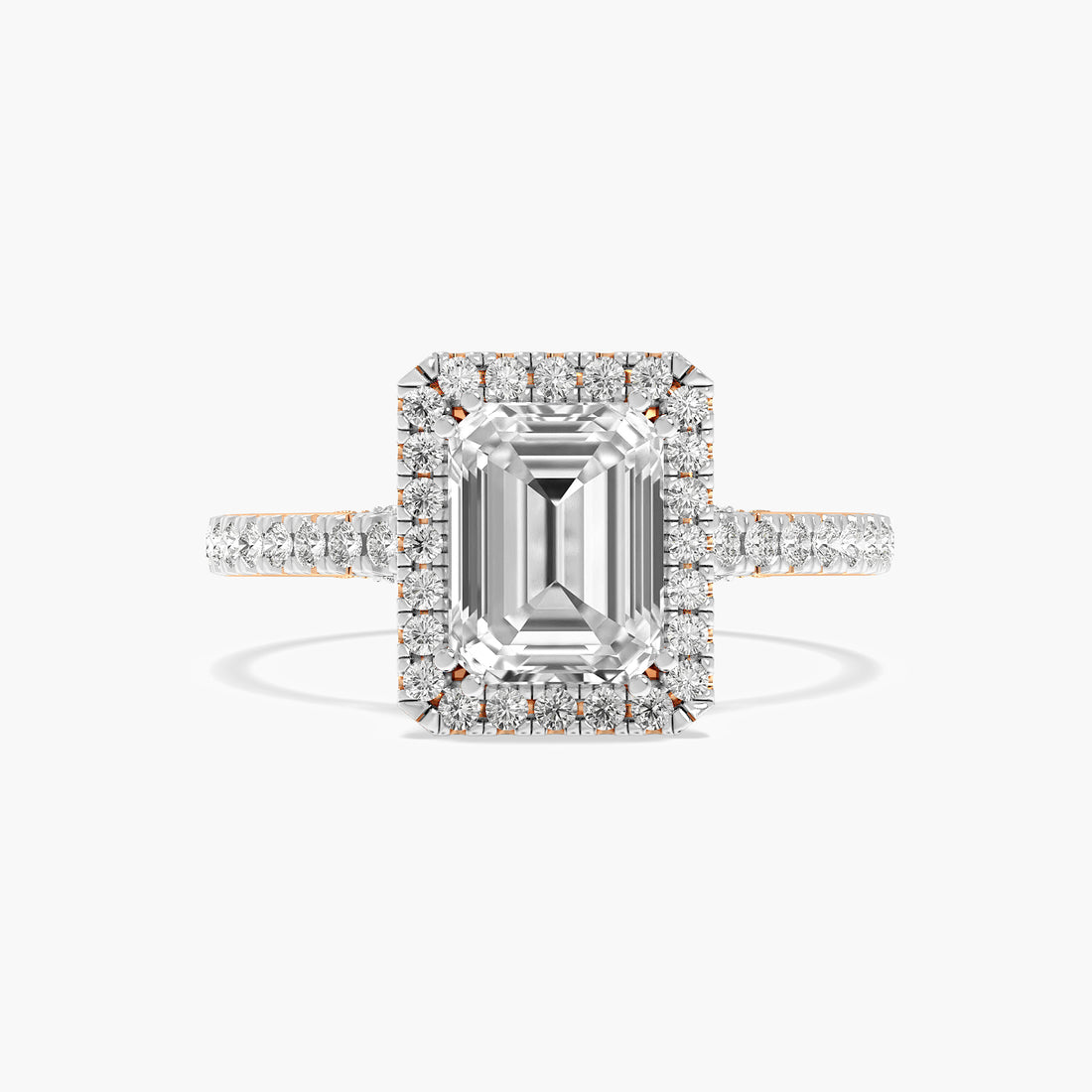 Astra Emerald Halo Lab Grown Diamond Ring