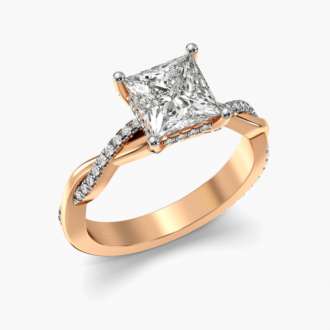 Princess Diamond Twist Ring