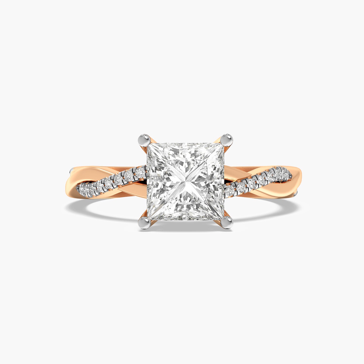 Princess Diamond Twist Ring