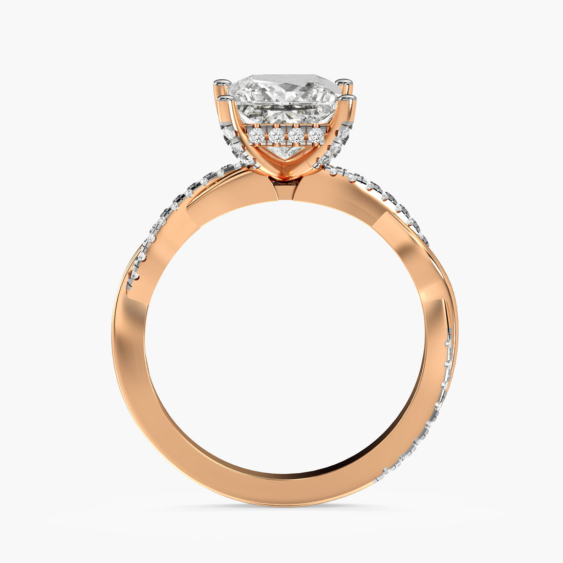 Princess Diamond Twist Ring
