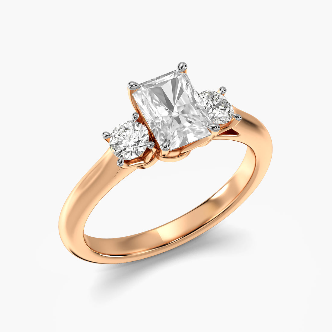 Radiant Three-Stone Ring