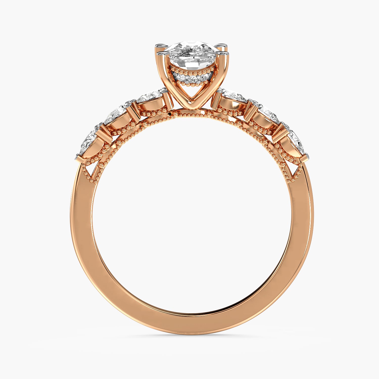 Cushion Vintage Cluster Ring