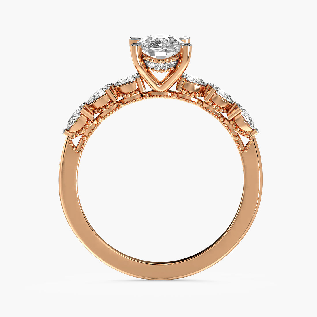 Cushion Vintage Cluster Ring