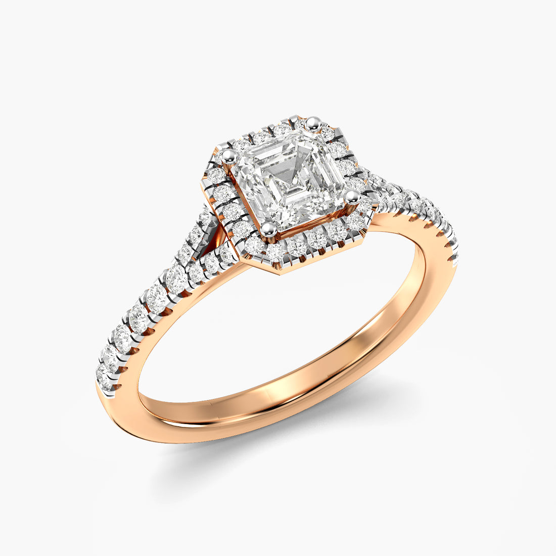 Asscher Halo Ring