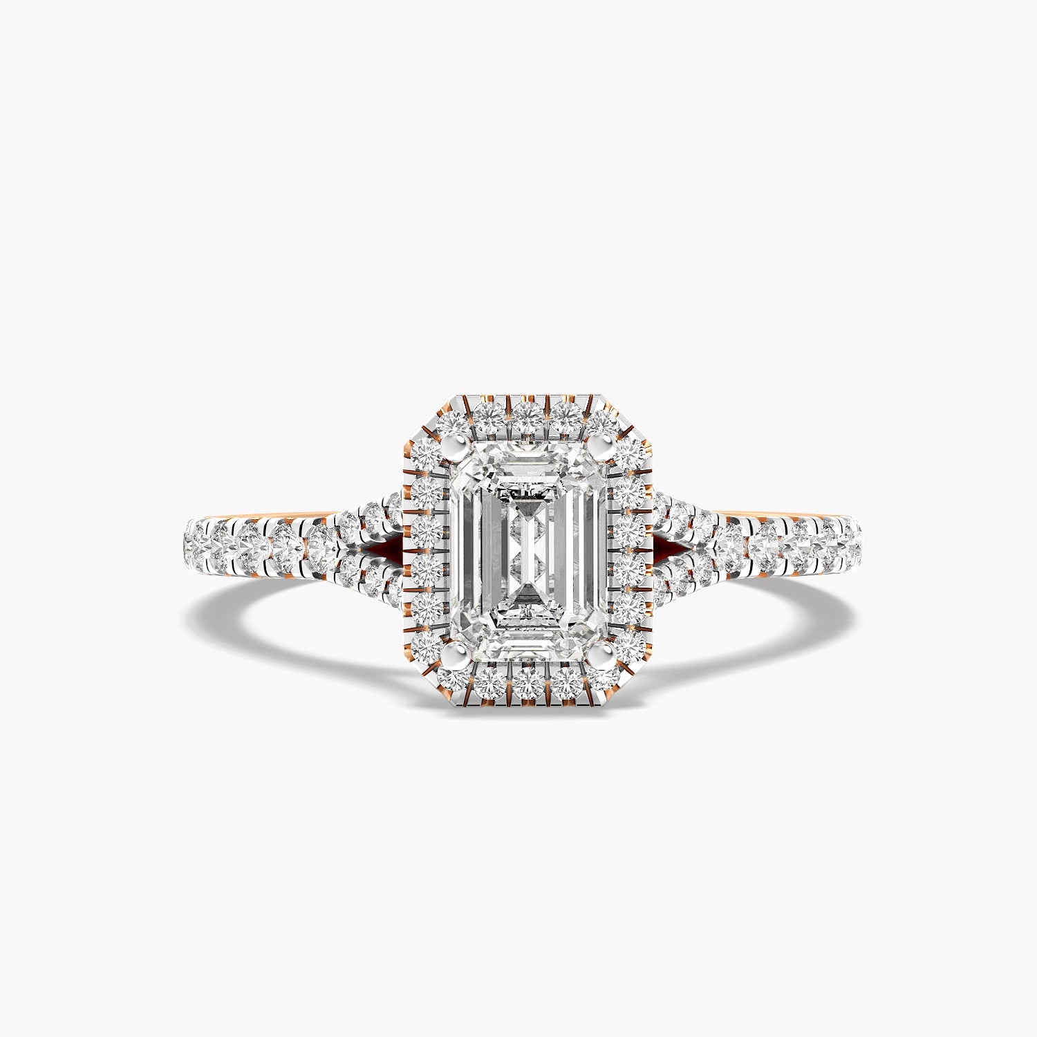 Emerald Halo Ring
