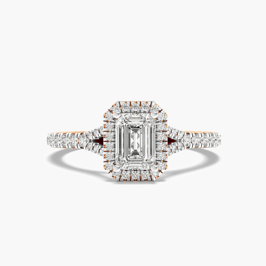 Emerald Halo Ring