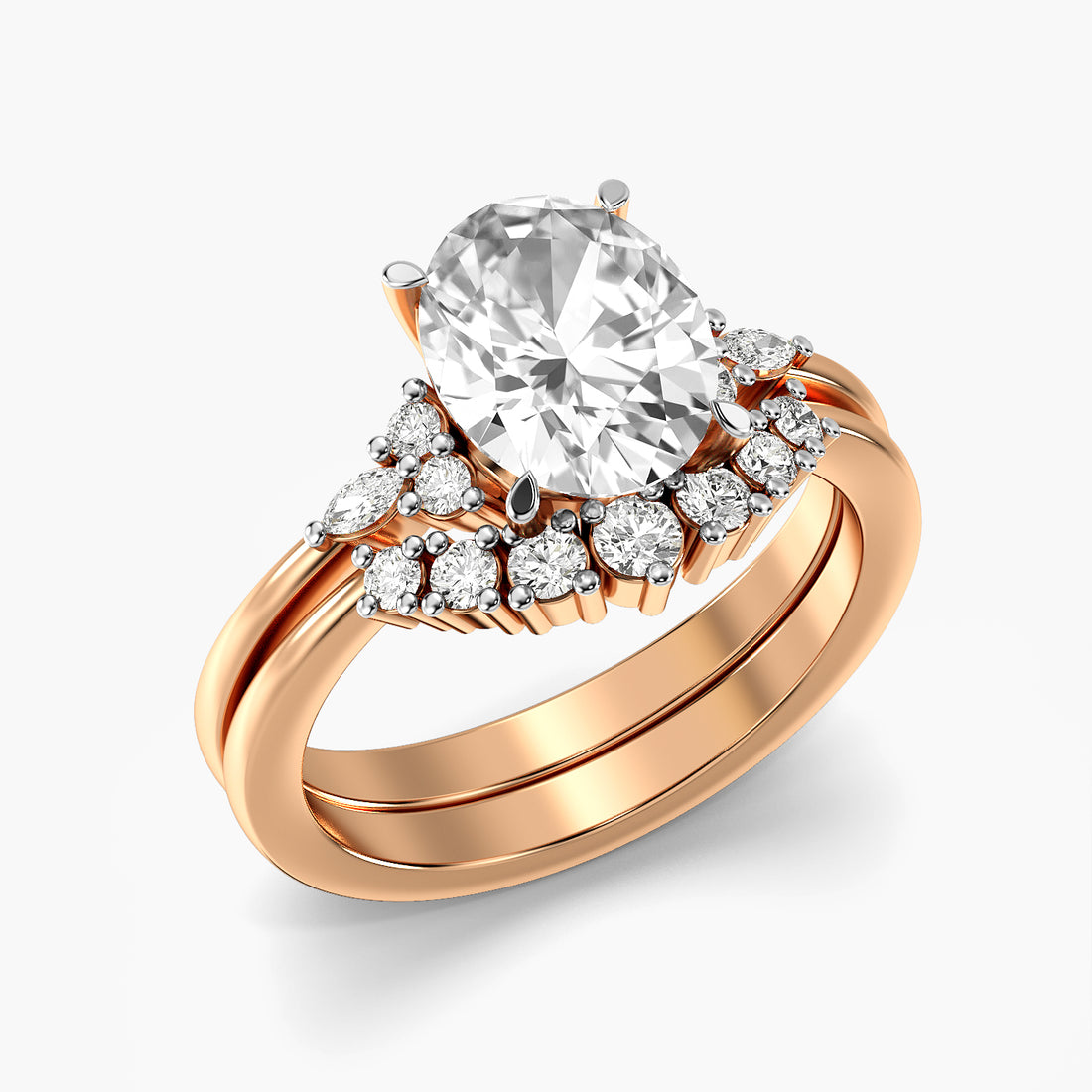 Oval Halo Lab Grown Diamond Ring