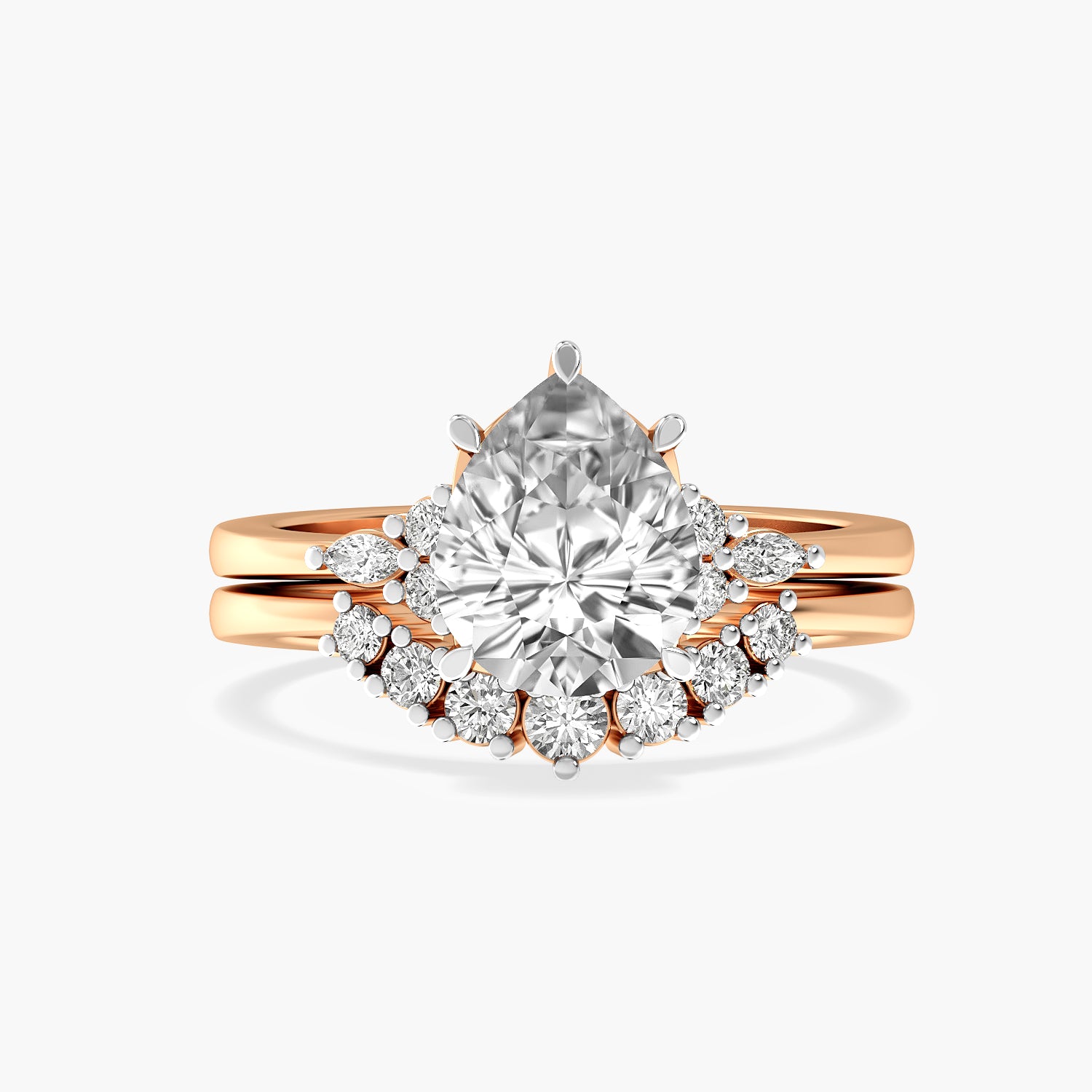 Pear Halo Lab Grown Diamond Ring
