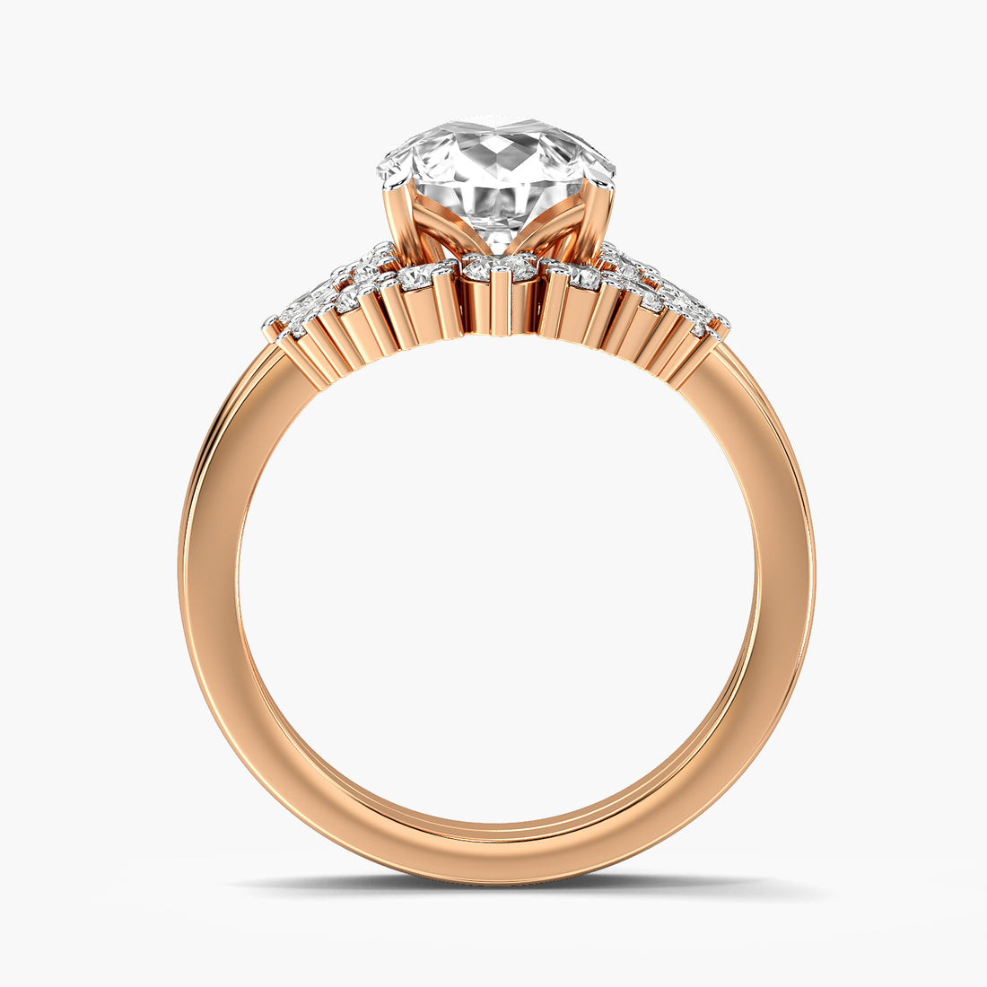 Pear Halo Lab Grown Diamond Ring